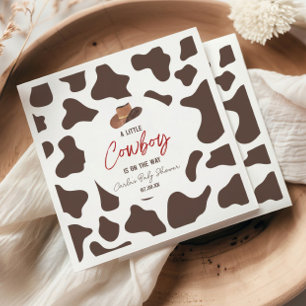 Serviette En Papier Un Petit Cowboy Rodeo Occidental Bébé Shower
