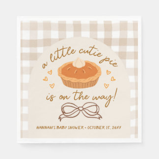 Serviette En Papier Un petit Cutie Pie est en route