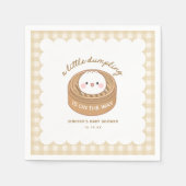 Serviette En Papier Un Petit Dumpling Est Sur Le Chemin Baby shower (Devant)