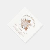 Serviette En Papier Un Petit Fleur sauvage Anniversaire Dark Terracott (Coin)