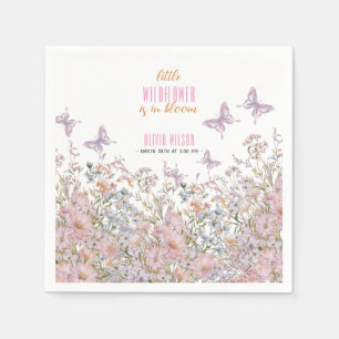 Serviette En Papier Un petit fleur sauvage est dans le baby shower fle