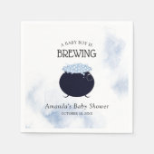 Serviette En Papier Un Petit Garçon Brûle Le Baby shower D'Halloween (Devant)