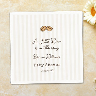 Serviette En Papier Un petit haricot de café est en route  Baby Shower