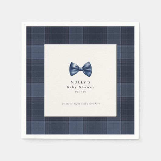 Serviette En Papier Un petit homme est en chemin Baby shower (Devant)