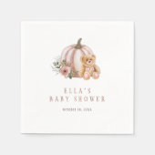 Serviette En Papier Un Petit Ours Citrouille Teddy (Devant)