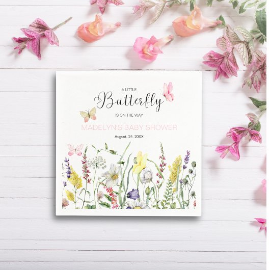 Serviette En Papier Un Petit Papier Baby shower Floral Papier Napkin