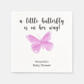 Serviette En Papier Un petit papillon est en chemin Baby shower (Devant)