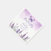 Serviette En Papier Un petit papillon violet mignon fille baby shower (Coin)