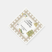 Serviette En Papier Un petit pêcheur est sur le Baby shower (Coin)