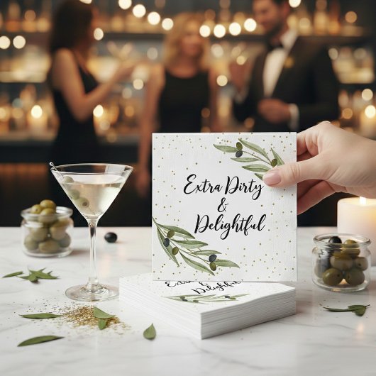 Serviette En Papier Un petit peu de plaisir Soirée Martini