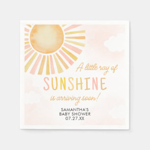 Serviette En Papier Un petit rayon de soleil Baby shower