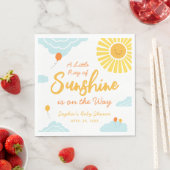 Serviette En Papier Un petit rayon de soleil Baby shower serviettes (En situation)
