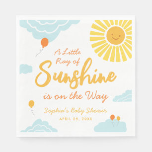 Serviette En Papier Un petit rayon de soleil Baby shower serviettes