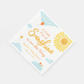 Serviette En Papier Un petit rayon de soleil Baby shower serviettes (Coin)
