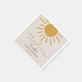 Serviette En Papier Un Petit Rayon De Soleil Boho Baby shower Soleil (Coin)