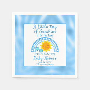 Serviette En Papier Un petit rayon de Sunshine Boy Baby shower