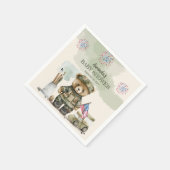 Serviette En Papier Un Petit Soldat Boy Teddy Bear Baby shower (Coin)