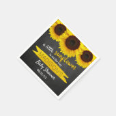 Serviette En Papier Un Petit Tournesol Est En Route ! Baby shower (Coin)