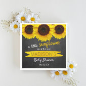 Serviette En Papier Un Petit Tournesol Est En Route ! Baby shower