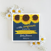 Serviette En Papier Un Petit Tournesol Est En Route ! Baby shower