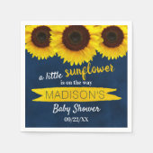 Serviette En Papier Un Petit Tournesol Est En Route ! Baby shower (Devant)