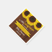Serviette En Papier Un Petit Tournesol Est En Route ! Baby shower (Coin)