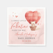 Serviette En Papier Un petit valentin doux est sur le Baby shower Way (Devant)