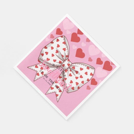 Serviette En Papier Un peu d'amour est sur le chemin baby shower (Coin)