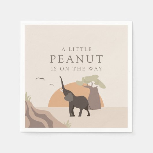 Serviette En Papier Un Peu D'Arachide | Baby shower du désert de Boho (Devant)