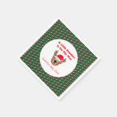 Serviette En Papier Un Peu De Rinder Est En Route (Coin)