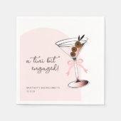 Serviette En Papier Un peu fiancée Martini Rose Bachelorette  (Devant)