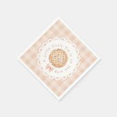 Serviette En Papier Un peu mignon Pie sexe neutre Bow baby shower (Coin)