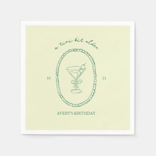 Serviette En Papier Un peu plus âgé" Martini Anniversaire
