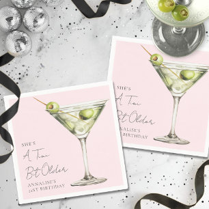 Serviette En Papier Un peu plus âgé Martini Fête d'anniversaire Rose T