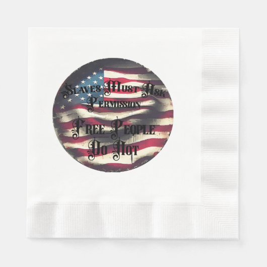 Serviette En Papier Un peuple libre (Devant)