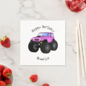 Serviette En Papier Un Pink Monster Cartoon (En situation)