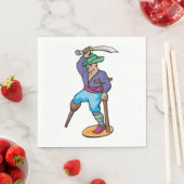 Serviette En Papier Un pirate à pattes (En situation)
