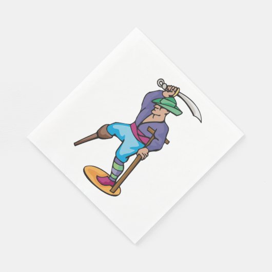Serviette En Papier Un pirate à pattes (Coin)