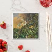 Serviette En Papier Un plancher forestier avec marguerites, primeurs,  (En situation)