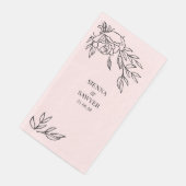 Serviette En Papier Un Pochoir De Mariage Rose Dîner Rose Vierge (Coin)