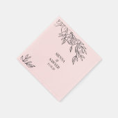 Serviette En Papier Un Posy De Cocktails Mariages Rose Blush Napkins (Coin)