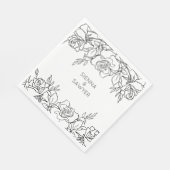 Serviette En Papier Un Posy de Mariage Rose 6,5 pouces/16 mm Standard (Coin)