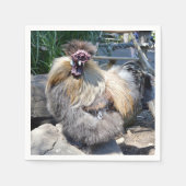Serviette En Papier Un Poulet Fluffeux Laide, (Devant)