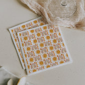 Serviette En Papier Un premier anniversaire aquarelle Boho arc-en-ciel