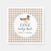 Serviette En Papier Un premier anniversaire de Lucky Duck (Devant)