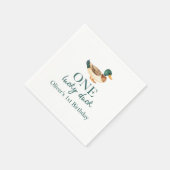 Serviette En Papier Un premier anniversaire de Lucky Duck (Coin)