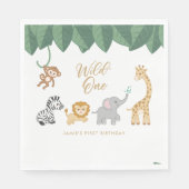 Serviette En Papier Un premier anniversaire sauvage (Devant)