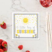 Serviette En Papier Un rayon de soleil papier Baby shower Napkin Sun (En situation)