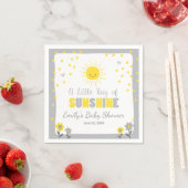Serviette En Papier Un rayon de soleil papier Baby shower Napkin Sun (En situation)