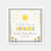 Serviette En Papier Un rayon de soleil papier Baby shower Napkin Sun (Devant)